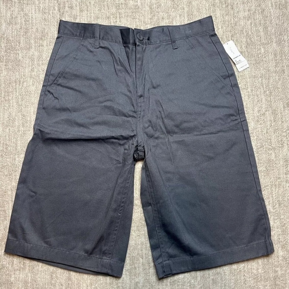 NEW Old Navy Shorts Boy's Size 14 Gray Chino short Adjustable Waist - Picture 2 of 9